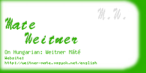 mate weitner business card